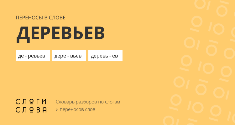 Переносы слова деревьев