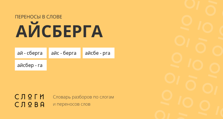 Переносы слова айсберга