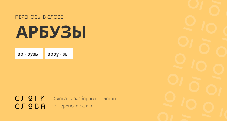 Переносы слова арбузы