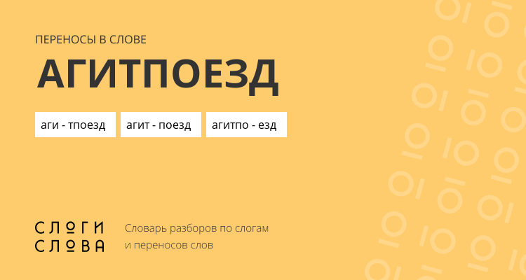 Переносы слова агитпоезд