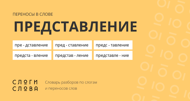 Переносы слова представление