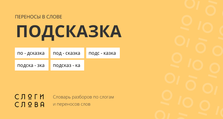 Переносы слова подсказка