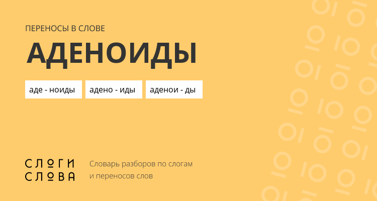 Переносы слова аденоиды