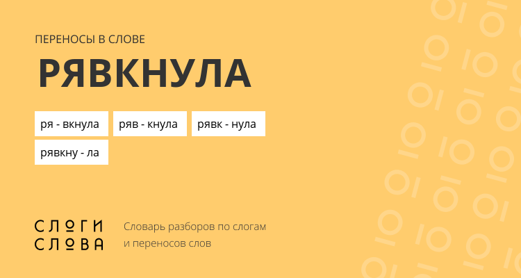 Переносы слова рявкнула