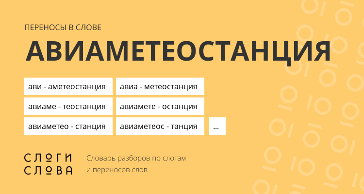Переносы слова авиаметеостанция